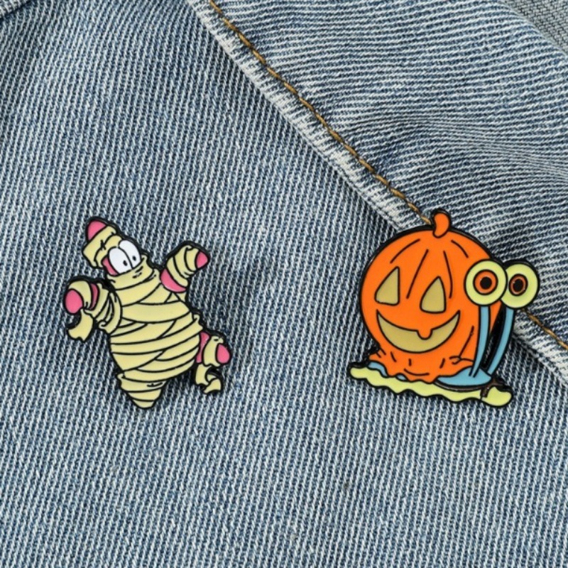 Lapel Pin Enamel - قطعتان/مجموعة بروشات وشارات أنيمي إبداعية من