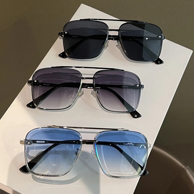 Men'S Accessories Glasses - نظارات شمسية مربعة للرجال بإطار معدني