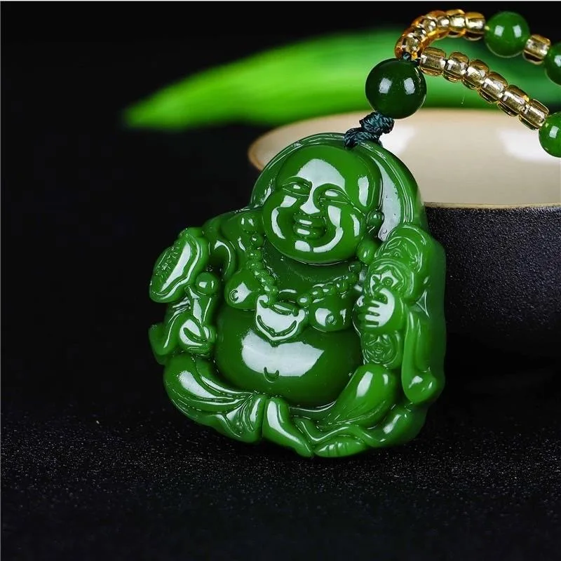 الصينية الأخضر اليشم Maitreya  - مراجعة Men Accessories For Gift وسعره