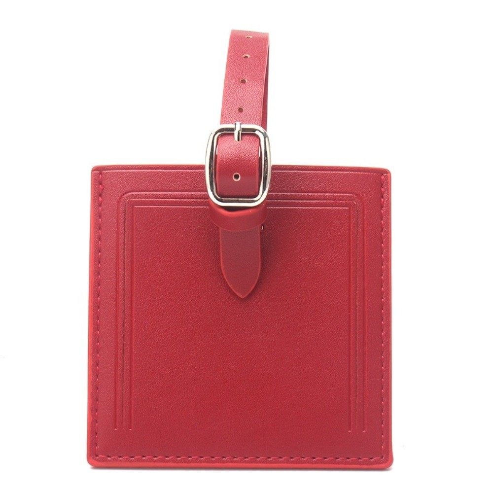 بطاقات تعريف أمتعة جلدية مربعة - مراجعة Men Accessories Name وسعره