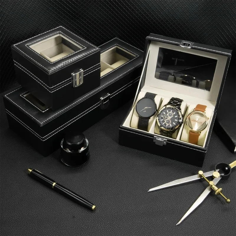 علبة تخزين ساعات مصنوعة من جلد - مراجعة Men Accessories Organiser وسعره