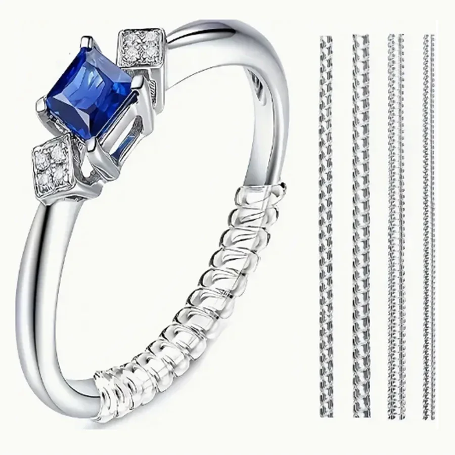 4/8 قطع - أداة ضبط حجم الخاتم  - مراجعة Men Accessories Ring وسعره