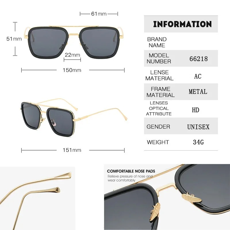 نظارات شمسية ستيم بانك توني ست - مراجعة Men'S Accessories Glasses وسعره